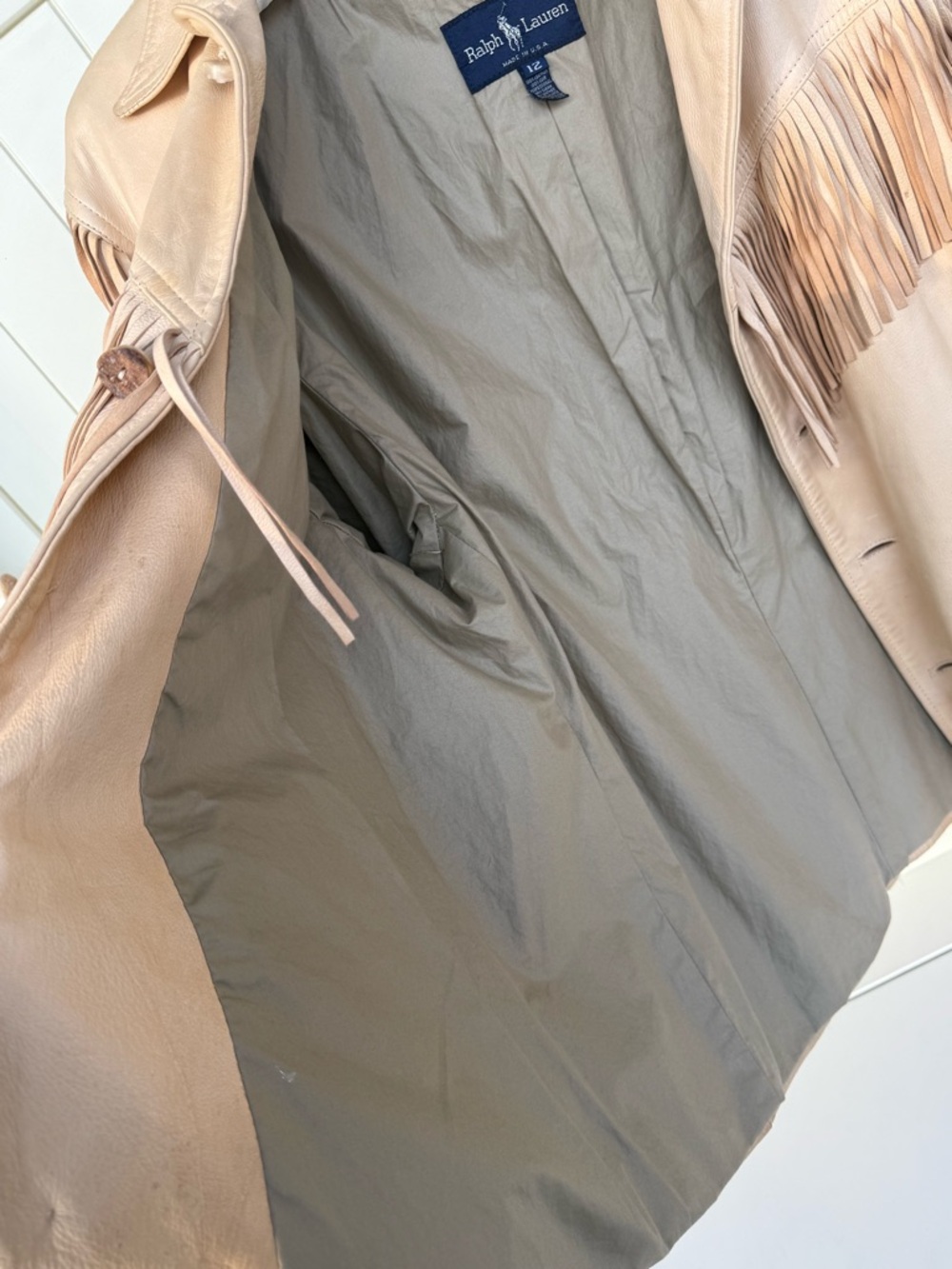 Vintage Ralph Lauren 70’s/Early 80’s Era Western Style Fringe Leather Jacket - Picture 10 of 13